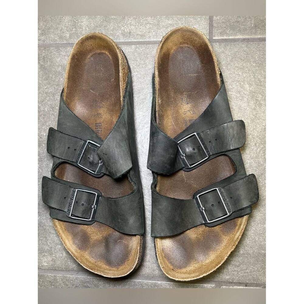Birkenstock Arizona Black Double Strap Slip On Sandals Men’s Shoe Size 10 - 10.5